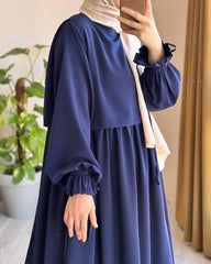 Sapphire Grace Abaya – Elegant Modest Luxury Wear (Without Stole)
