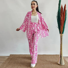 Multi-Color Geometric Print 2-Piece Set – Bold & Modern