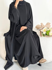 Nida Al Luxe Abaya With Premium Stole – Elegant Lace Modest Wear