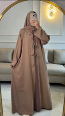 Dusky Elegance Abaya – Luxury Modest Wear Collection