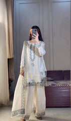Noor-e-Ivory – Premium Emperial Silk 3PC Suit ✨