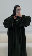 Ayse Flarey Abaya With Premium Stole – Elegant Flared Modest Wear