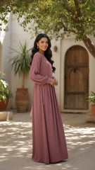 Modest Muse Abaya With Premium Stole – Elegant Everyday Luxury Wear