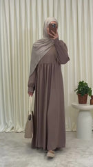 Essential Abaya With Premium Stole – Elegant Minimal Everyday Modest Wear