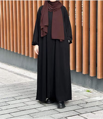 Brown Majestic Abaya With Premium Stole – Elegant Modest Luxury Wear
