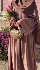 Amira Draped Abaya With Premium Stole – Elegant Flow Modest Wear
