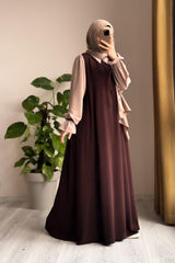 Aurelia Luxe Flow Abaya With Premium Stole – Elegant Modest Wear
