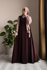 Aurelia Luxe Flow Abaya With Premium Stole – Elegant Modest Wear