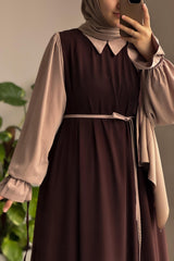 Aurelia Luxe Flow Abaya With Premium Stole – Elegant Modest Wear