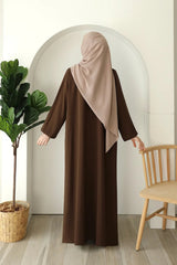 Modest Badam Abaya With Premium Stole – Elegant Everyday Luxe Wear