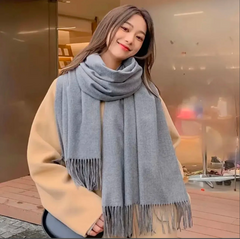Luxury winter fleece scarf oversized shawl wrap for elegant warmth