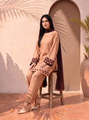 Aab-e-Sukoon – Elegant Summer 3PC Kurti Set | Soft & Breathable Cotton