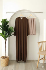 Modest Badam Abaya With Premium Stole – Elegant Everyday Luxe Wear